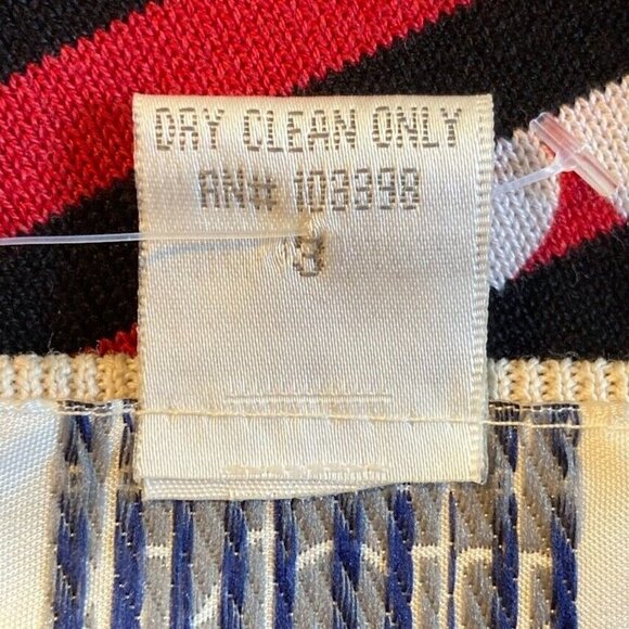 Silk Club Collection Striped Cardigan Abstract Artsy Cottage Grandma Core L - Picture 5 of 5